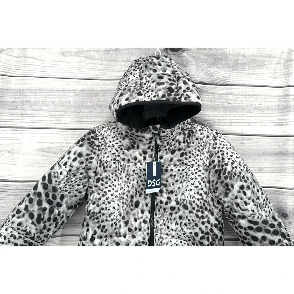 DSG DICKS SPORTING GOODS INSULATED WINTER COAT Girl Size XXS 4-5 WATERCOLOR DOTS